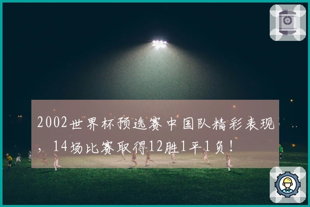 2002世界杯预选赛中国队精彩表现，14场比赛取得12胜1平1负！